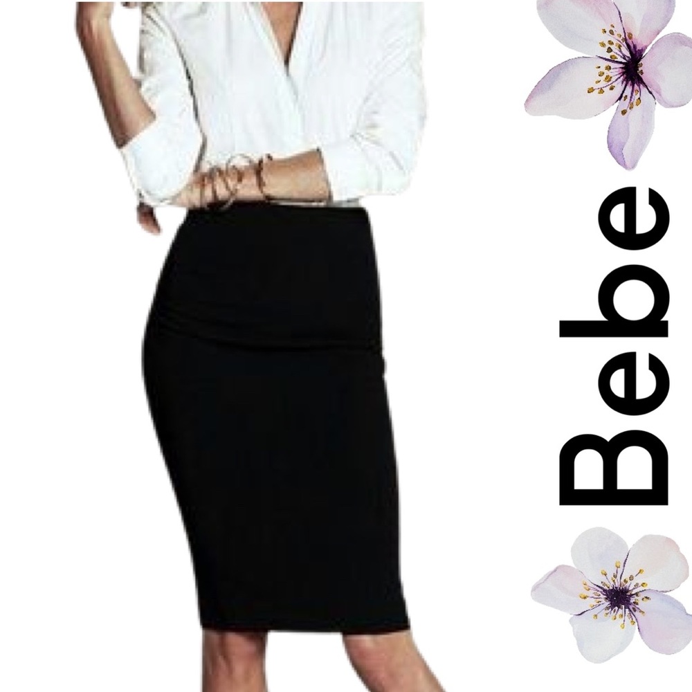 Bebe size 0 Black Pencil Skirt